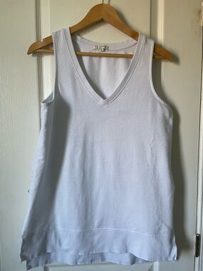 Z Supply White V-Neck Sleeveless Tank